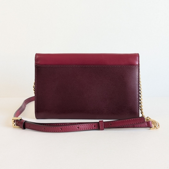 Michael Kors Sloan Convertible Color-Block Leather Chain Crossbody Wallet - Picture 5 of 15